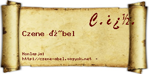 Czene Ábel névjegykártya