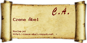 Czene Ábel névjegykártya